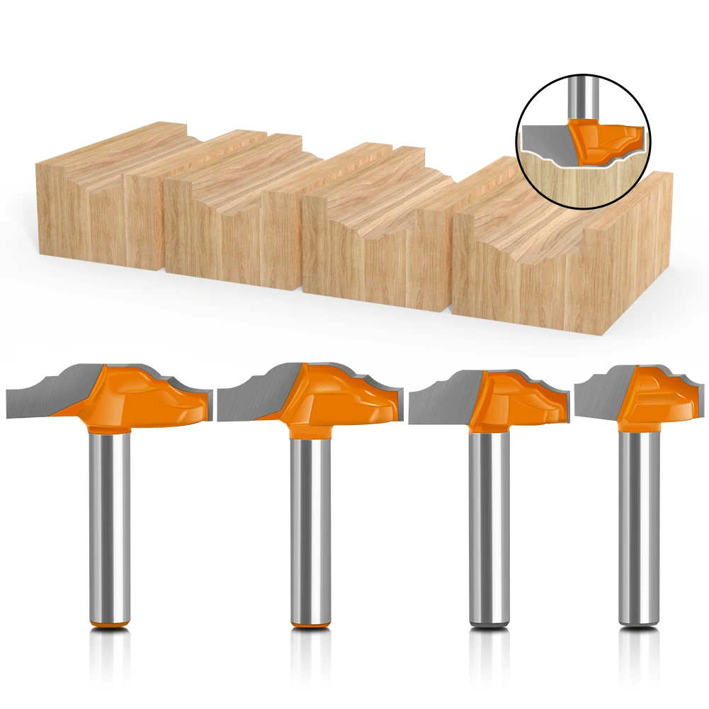 4 Stuks 6 Mm 1/4 "Schacht Kastdeur Router Bit Dunne Dubbele Zijdeur Router Bit Garen Router bit Trimmen Machine Frezen Router Bit