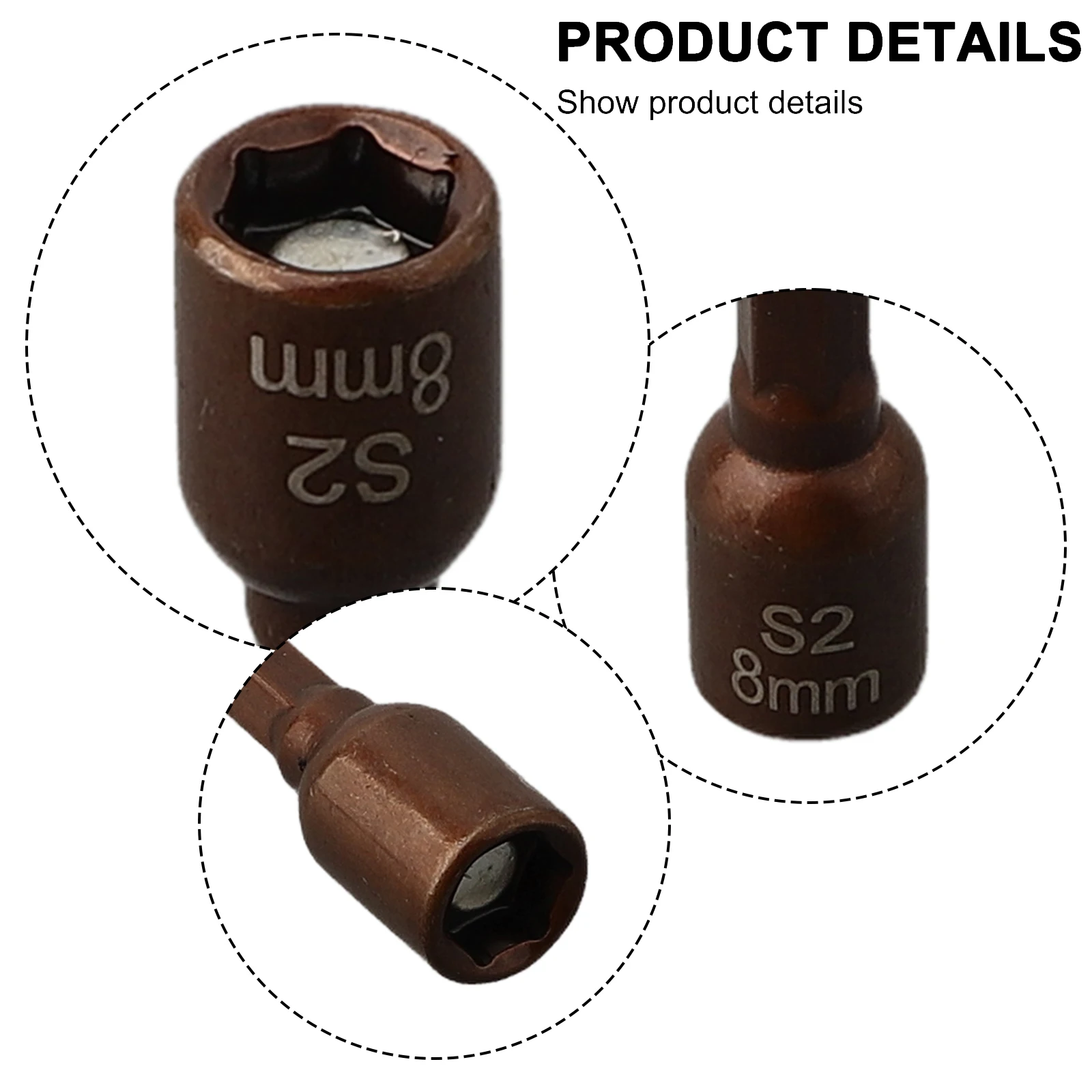 1pc 8mm porca magnética chave de fenda soquete bit 1/4 polegada hex haste driver adaptador chave soquete chaves fenda elétricas broca ferramenta mão