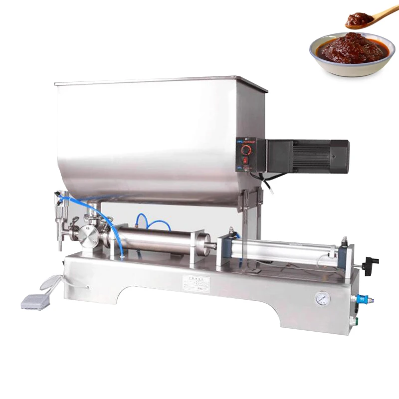 آلة تعبئة معجون هوبر الخلط على شكل حرف U آلة تعبئة الشوكولاتة بزبدة الفول السوداني والشوكولاتة