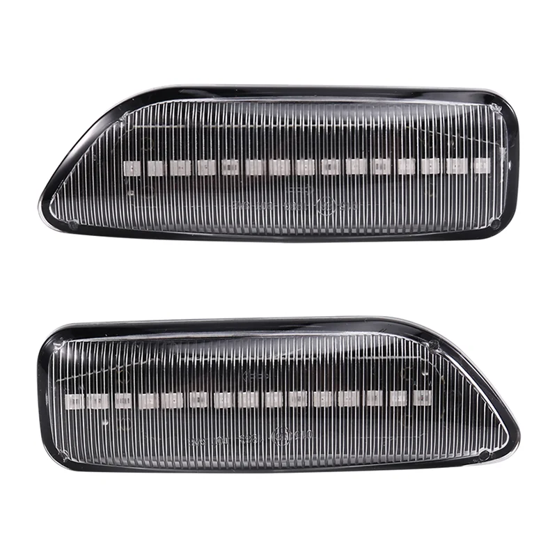 

Указатель поворота со светодиодной проточной конструкцией - 2 боковых габаритных фонаря для Volvo S80 XC90 XC70 V70 S60 2001-2009, прозрачный