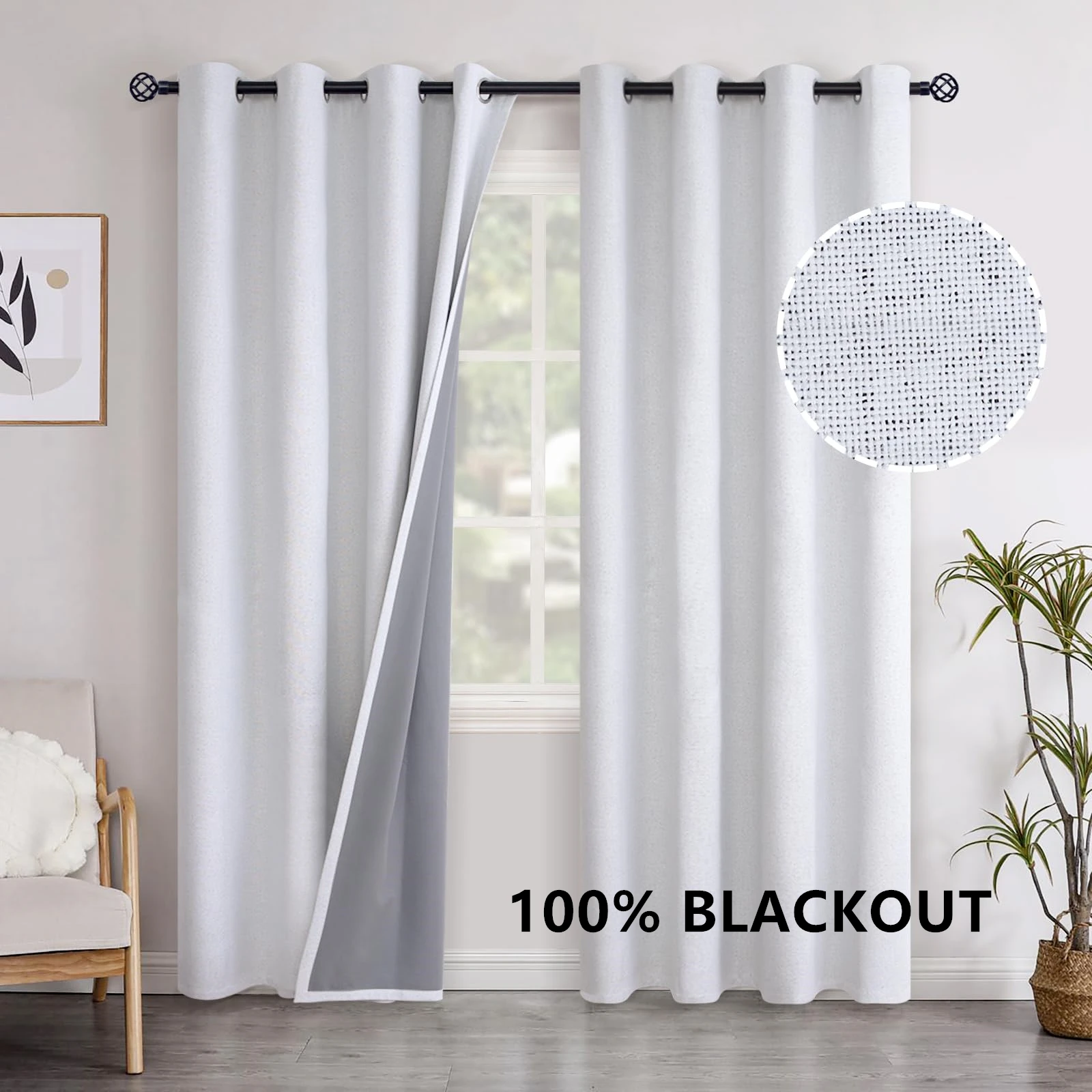 310cm Height 100% Blackout Custom Made White Blackout Curtains Living Room Bedroom Custom Madde Curtains Cloth Window Curtains