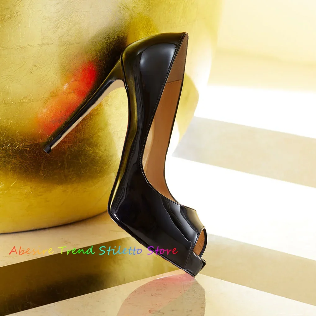 12cm-black-shinny-leather-high-heel-pumps-women-peep-toe-stiletto-heels-slip-on-shallow-formal-party-dress-runway-shoes