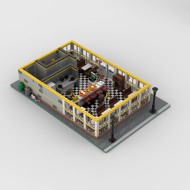 1848 قطعة MOC الإفطار العشاء وحدات نموذج اللبنات البناء هدية الكريسماس تجميع DIY بها بنفسك فكرة الإبداعية لعبة أطفال #2