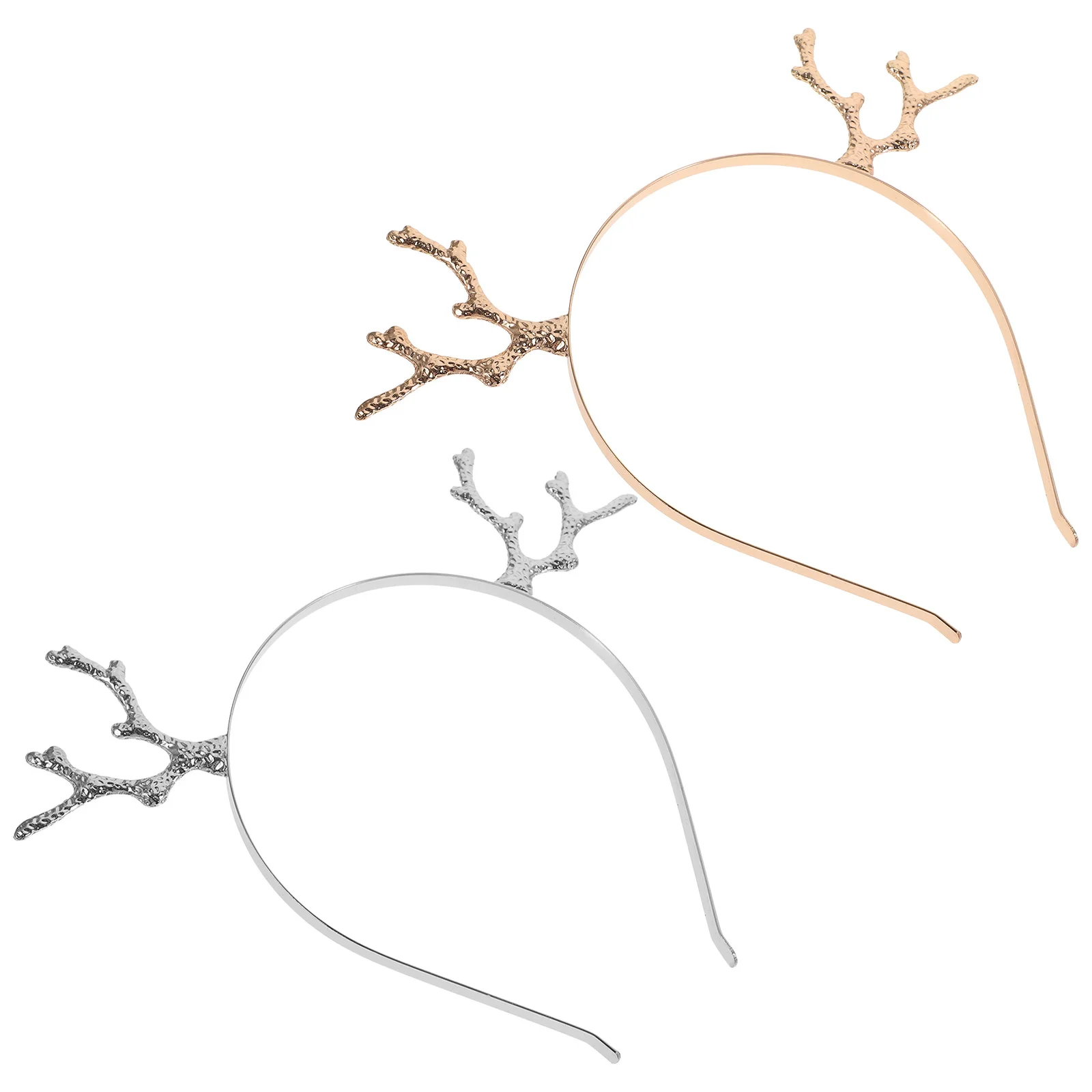 

2Pcs Adorable Antler Hairhoop Premium Christmas Headpiece for Children Daily Wear Party Performance Hairband Gift Idea