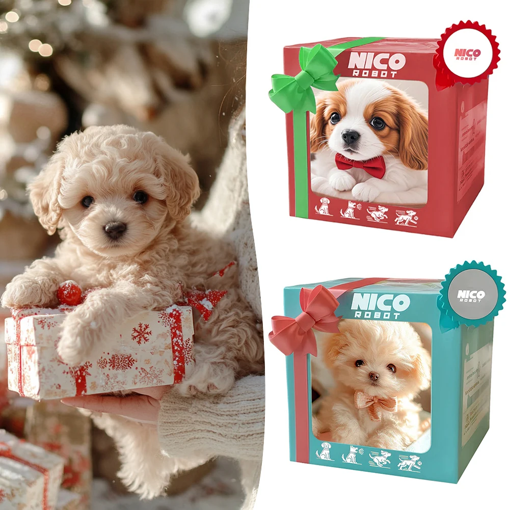 Plush Puppy Toy Electronic Interactive Animal Dog Robot Puppy Kids Doll Plush Simulation Smart Dog Toy Present for Boys Girls