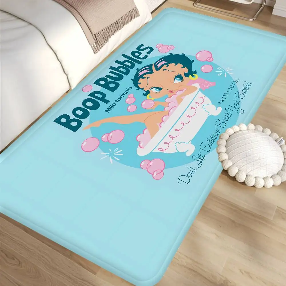B-Betty-Cute-B-Boop-s Room Mats Retro Multiple Choice Living Room Kitchen Rug Non-Slip Welcome Rug
