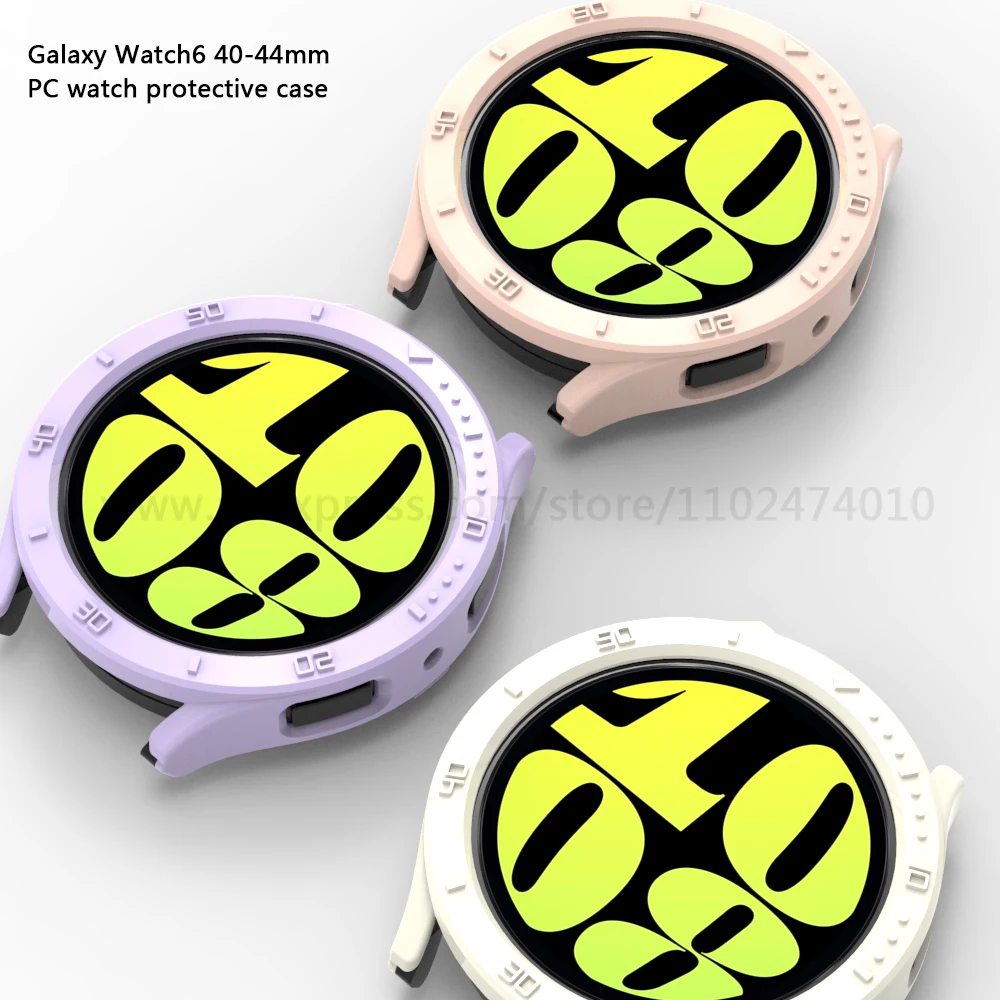 QZYLTD Case+glass Samsung Galaxy Watch7 or 6 40 44mm PC Half Pack Case Cover