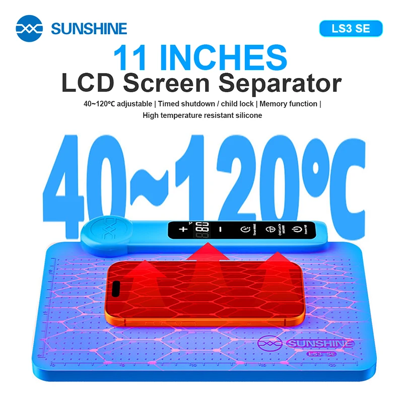 

SUNSHINE LS3 SE LCD Screen Separator Smart Memory Temperature 40~120℃ Adjustable for Phones, Watches under 11 Inches