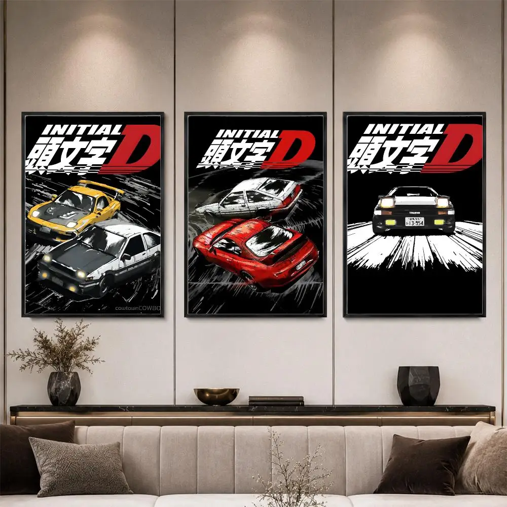 Anime Initial D Takumi Fujiwara Poster HD PP Waterproof Eco-Friendly For Kitchen Bathroom Wall Art Bedroom Home Decor