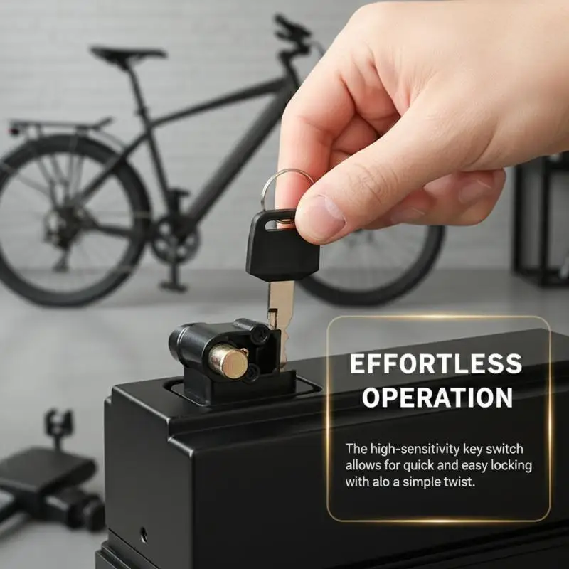 Electric Vehicle Big Head Battery Box Lock Front Mount for Ebike and Scooter Durable Secure Metal Accessory
