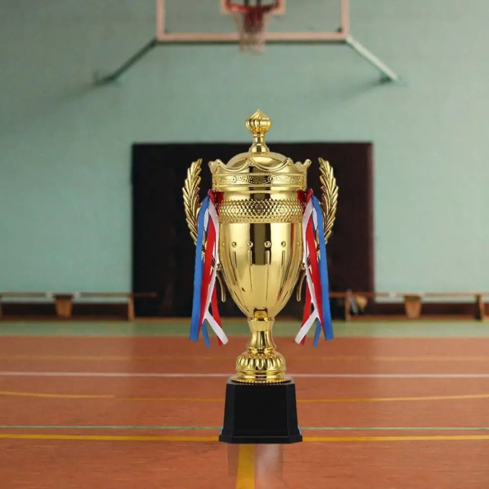 Metal Model Gold Trophy Awards Crown with Lid Small Prize Cup Competition Soccer Sports Games Winner Award Trophy Toy