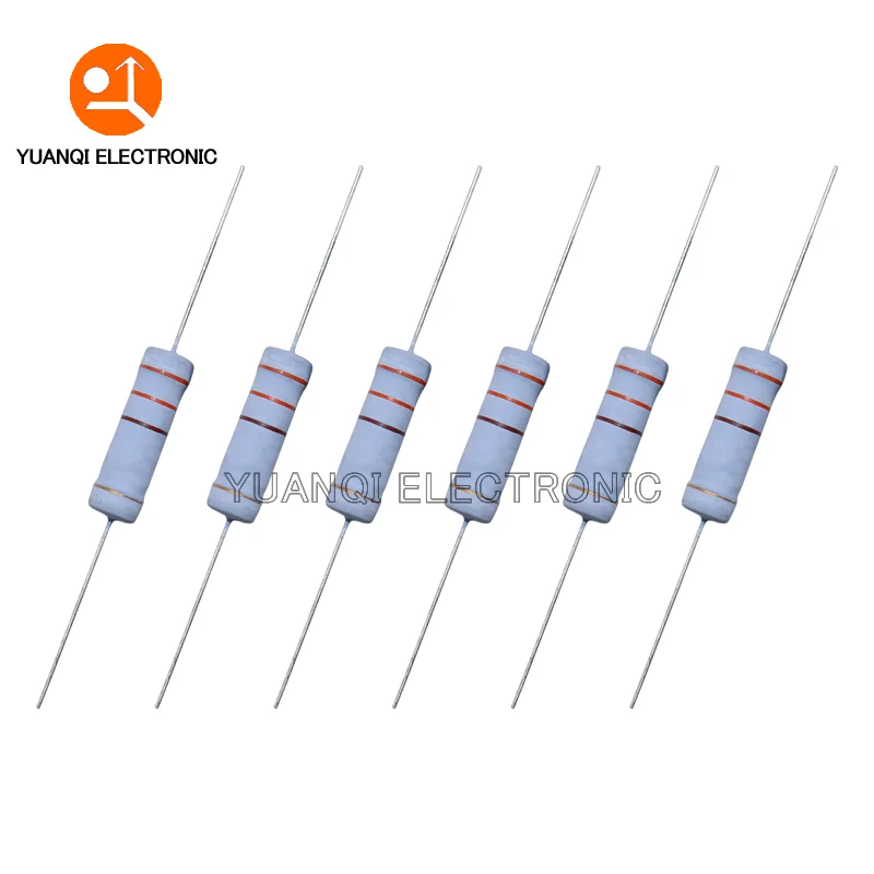 10pcs 5W Metal oxide film Resistor 5% 1R-10M 100R 430R 470R 1K 4.3K 5.1K 10K 33K 47K 100K 1M 150 240 470 ohms Carbon Film