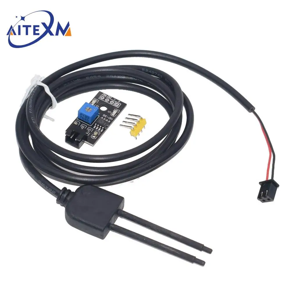 Soil Moisture Sensor and Soil Detector Module Soil Moisture Test Soil Humidity Test Corrosion Resistance Probe 1.3M for Arduino