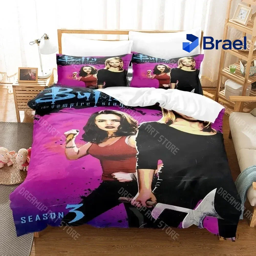 Exquisite 3D Print Buffy The Vampire Slayer Bedding Set Boys Girls Twin Queen King Size Duvet Cover Pillowcase Bed Boys Adult