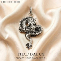 Pendant Dragon Black Brand Fashion Jewelry Europe 925 Sterling Silver Accessories Gift For Woman & Men