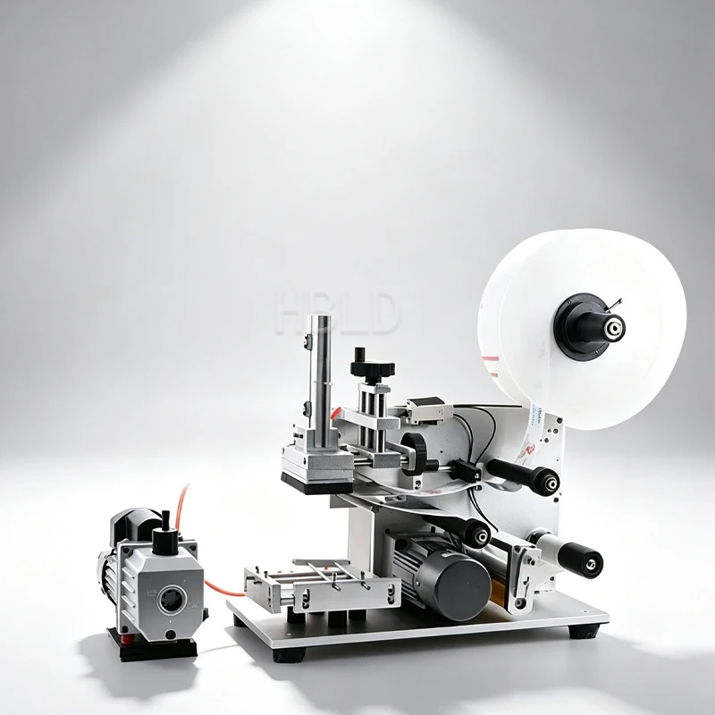 Flat Sticker Label Applicator Machine Semi‑Auto Labeller for Cosmetic Square Bottle Packaging Work