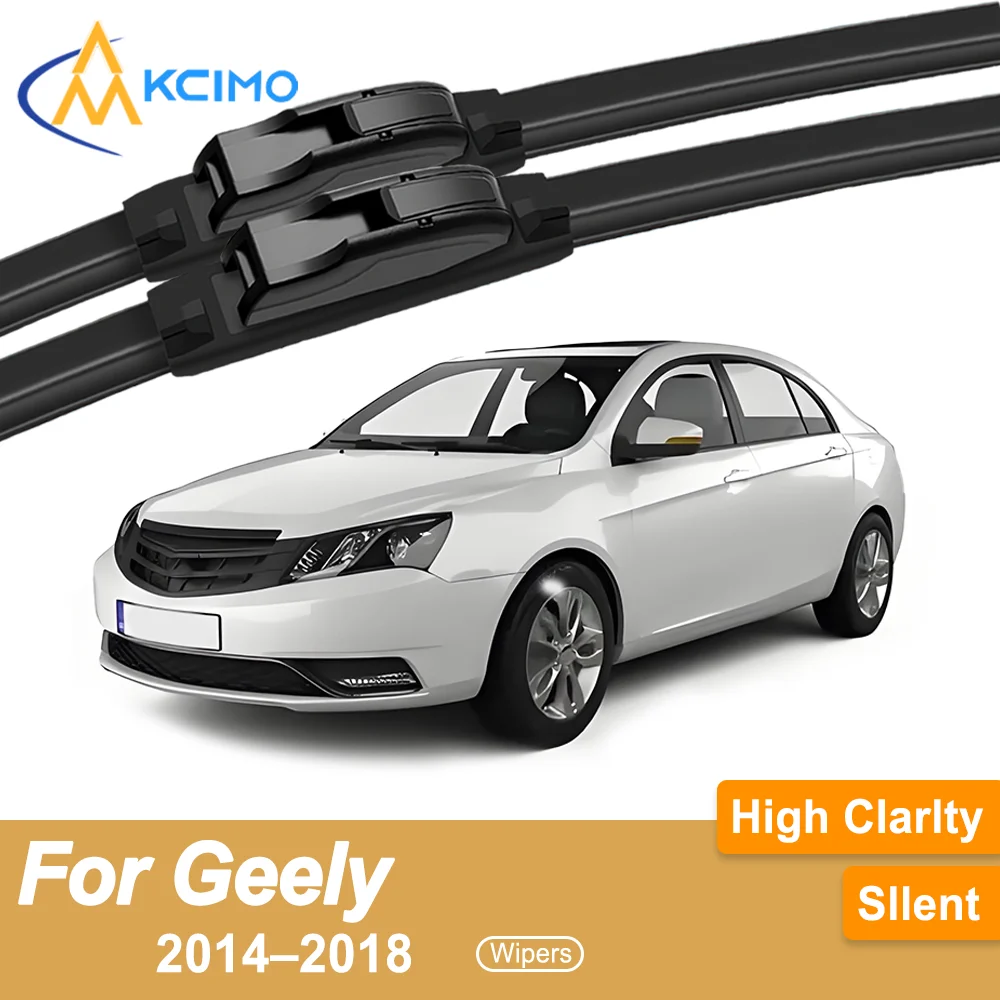 

Premium Rubber Durable Silent Windshield Wiper Blades 2pcs for Geely Emgrand 2014–2018 Front Wiper Blades Set
