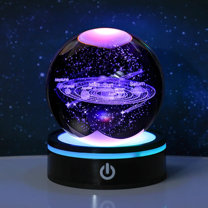 

3D Luminous Night Light Touch Switch Plastic Base Bedroom Atmosphere Light with Hand Gift Desktop Ornament