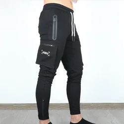 Pantaloni Cargo da allenamento multitasche versatili da uomo da palestra pantaloni sportivi da allenamento in cotone mimetico pantaloni Casual da Fitness pantaloni da pista