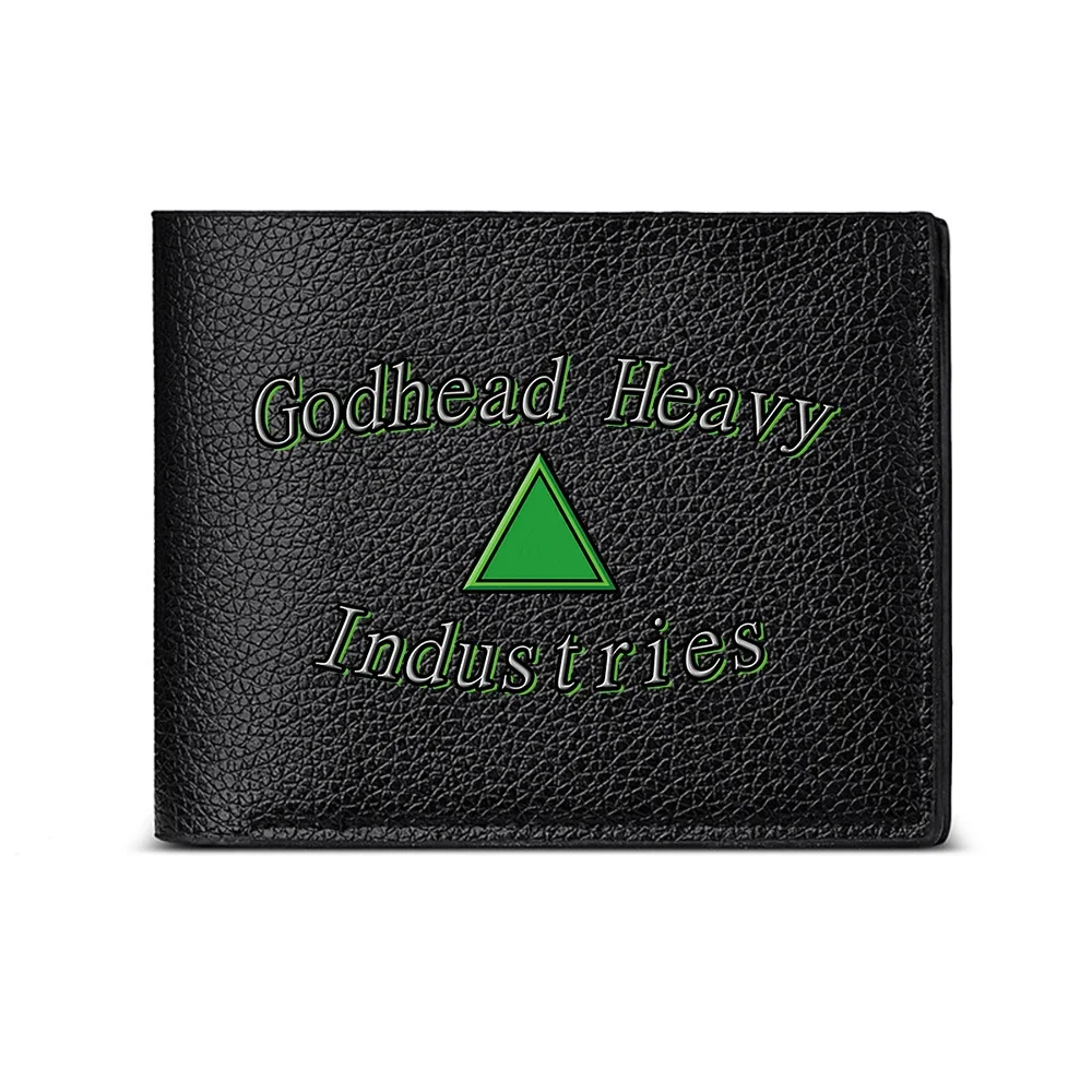 Godhead Heavy Industries Green Triangle Logo Men's Wallet Card Holder Casual Business Fashion Design