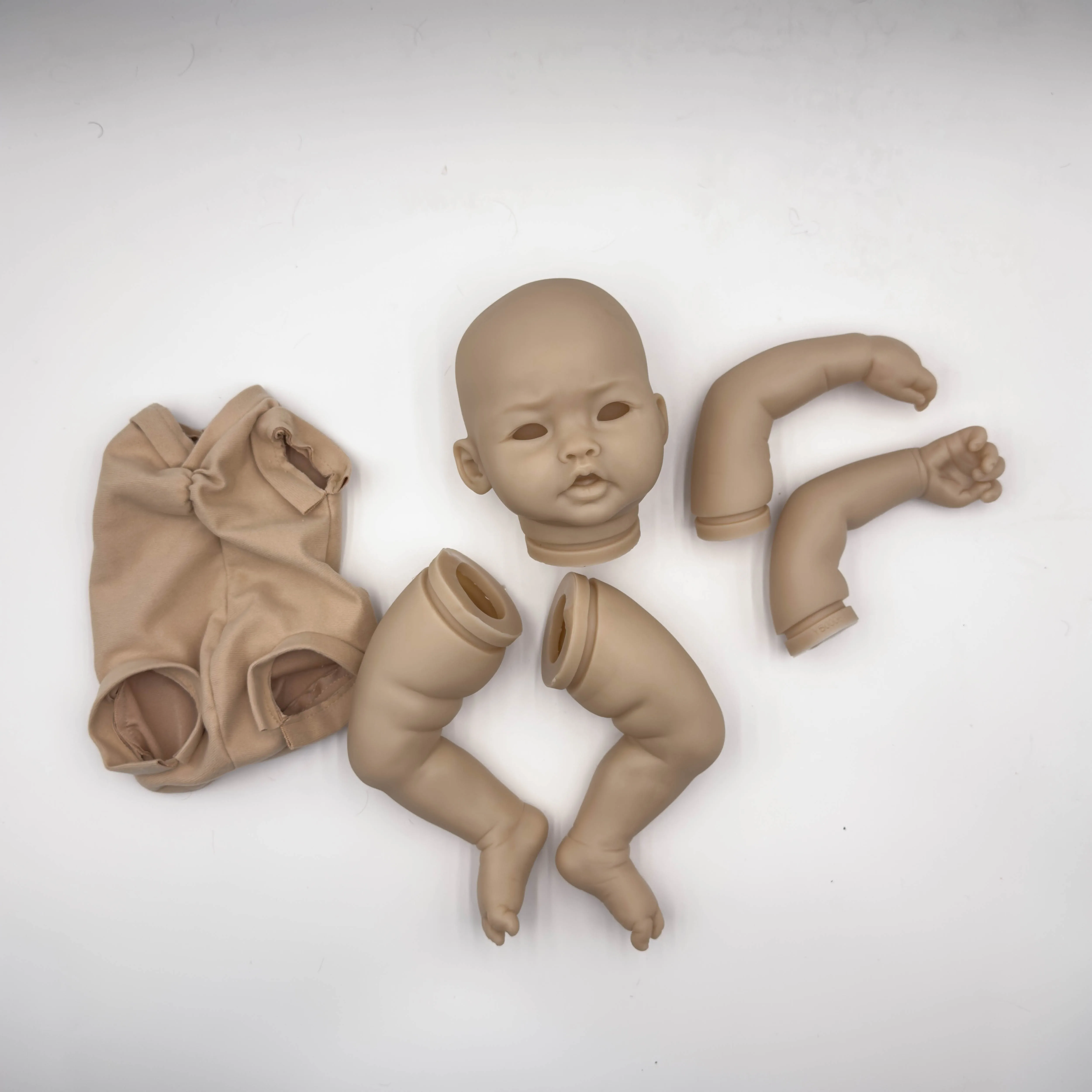 NPK 20 Zoll asiatisches Baby-Reborn-Puppenbausatz PingPing unvollendete unbemalte DIY-Puppenteile für Sammler und Handwerker