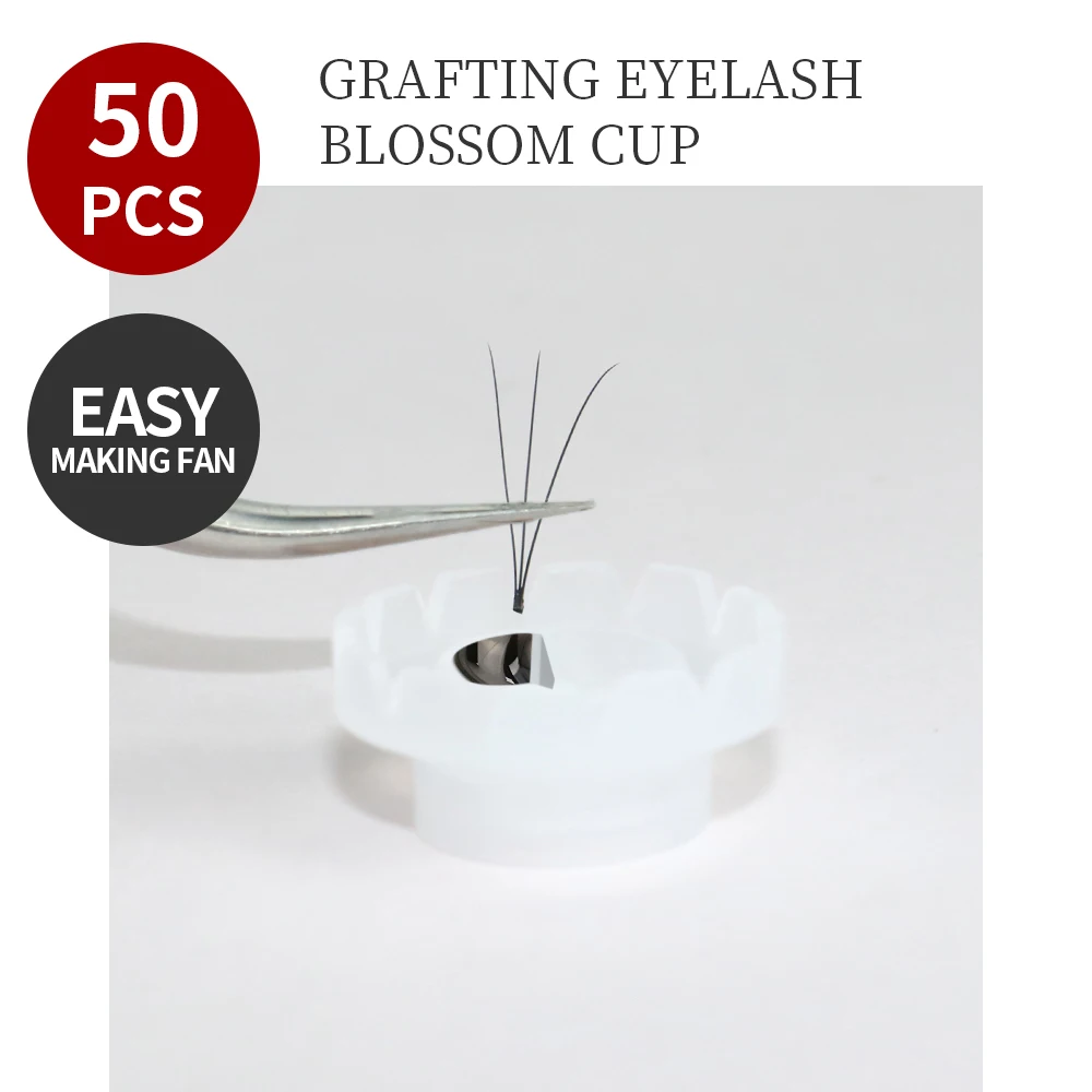 100Pcs Grafting Eyelashes Blooming Cup Eyelash Extension Adhesive Stand Lash Glue Lift Cups Makeup Tools