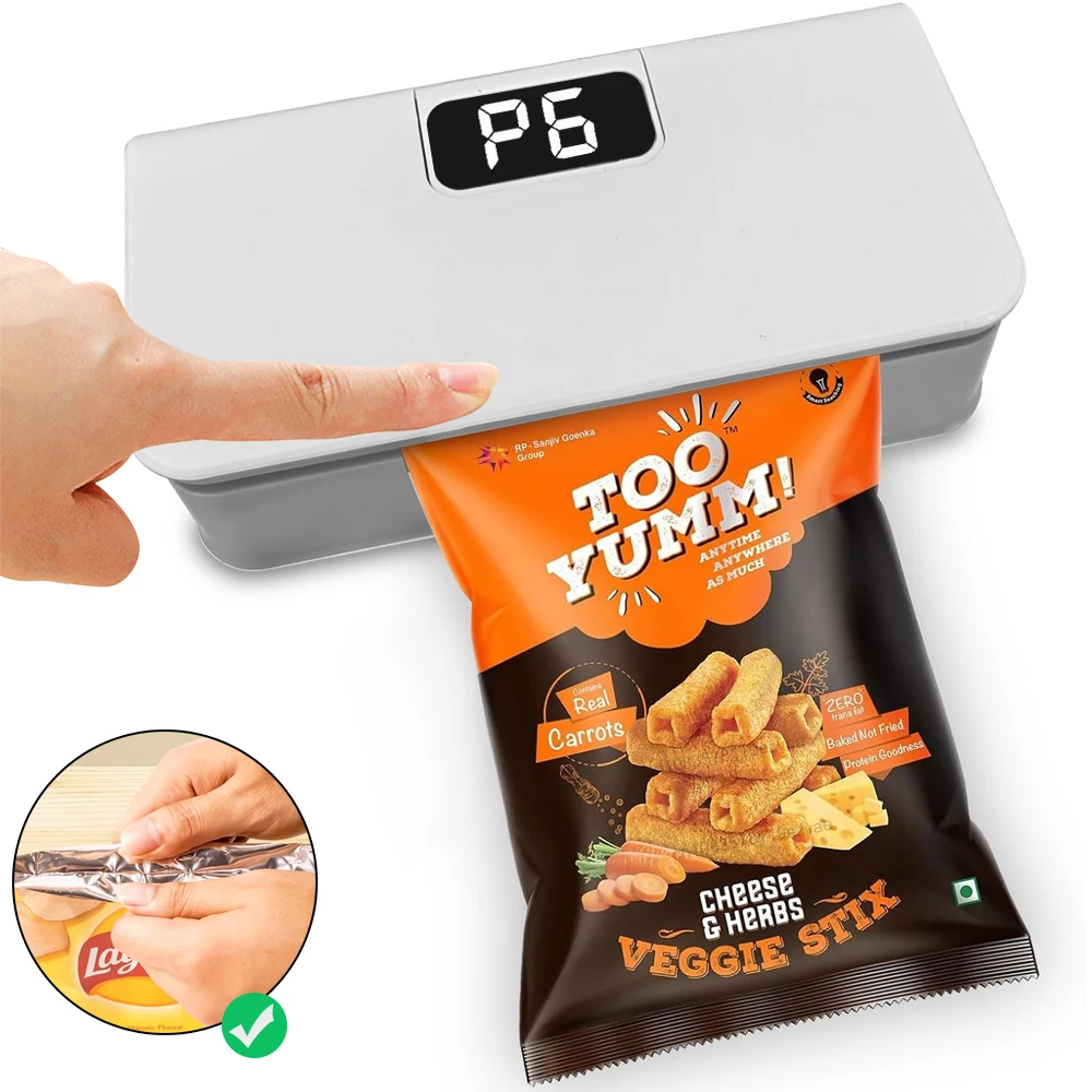 Plastic Bags Sealer Mini Heat Bag Sealing Machine Open Bags 2 in 1 Heat Bag Sealer Food Packaging Sealing Machine Portable Bags