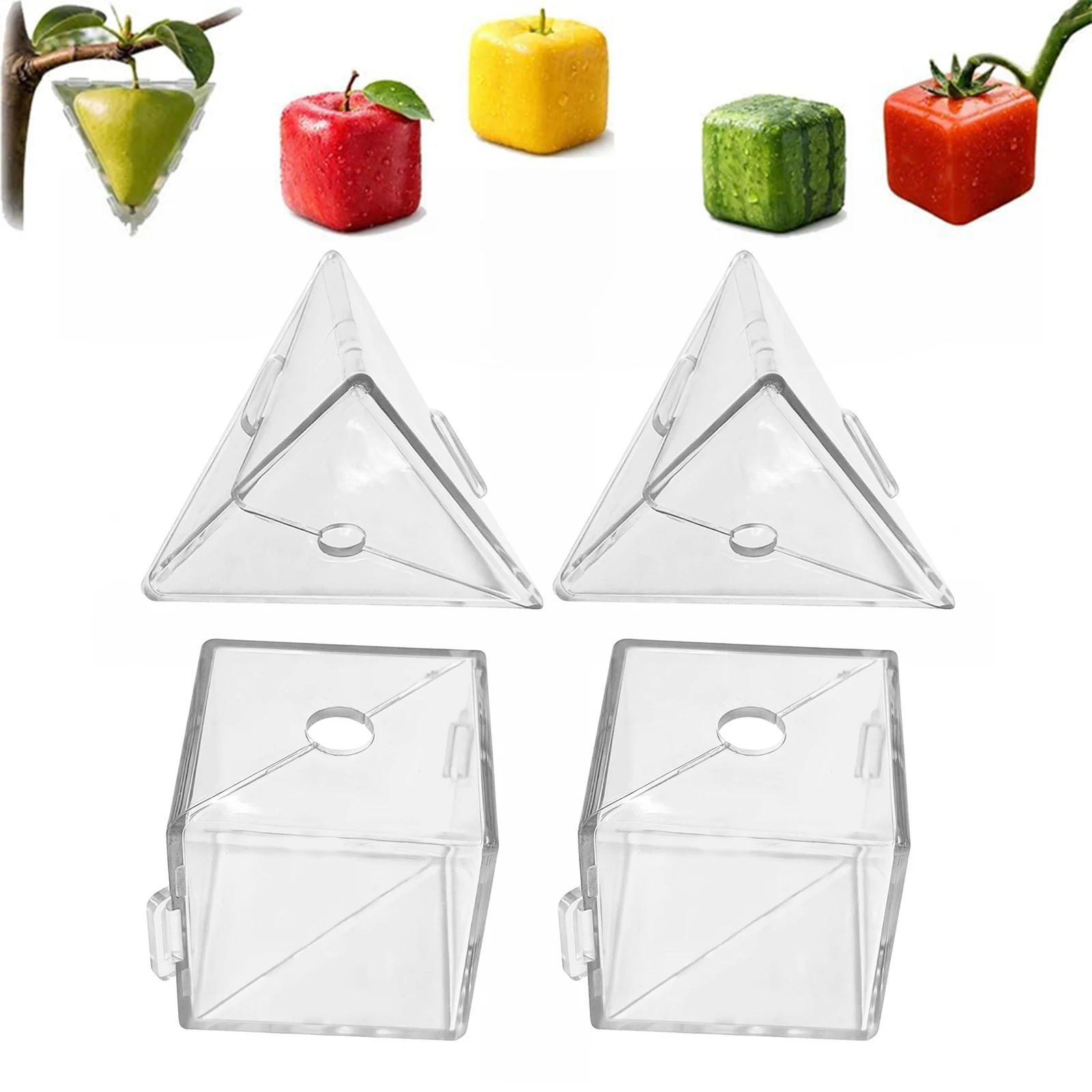 Mini Cube Fruit Shaping Mould Unique Shape Tomato Strawberry Mould Mini Transparent Plastic Mould for Home Garden Balcony