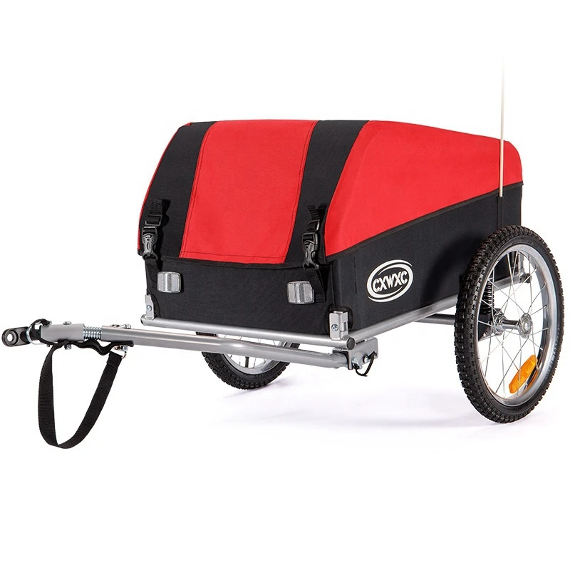 Bicycle trailer outdoor camping foldable cargo trailer after riding trip hanging small cart