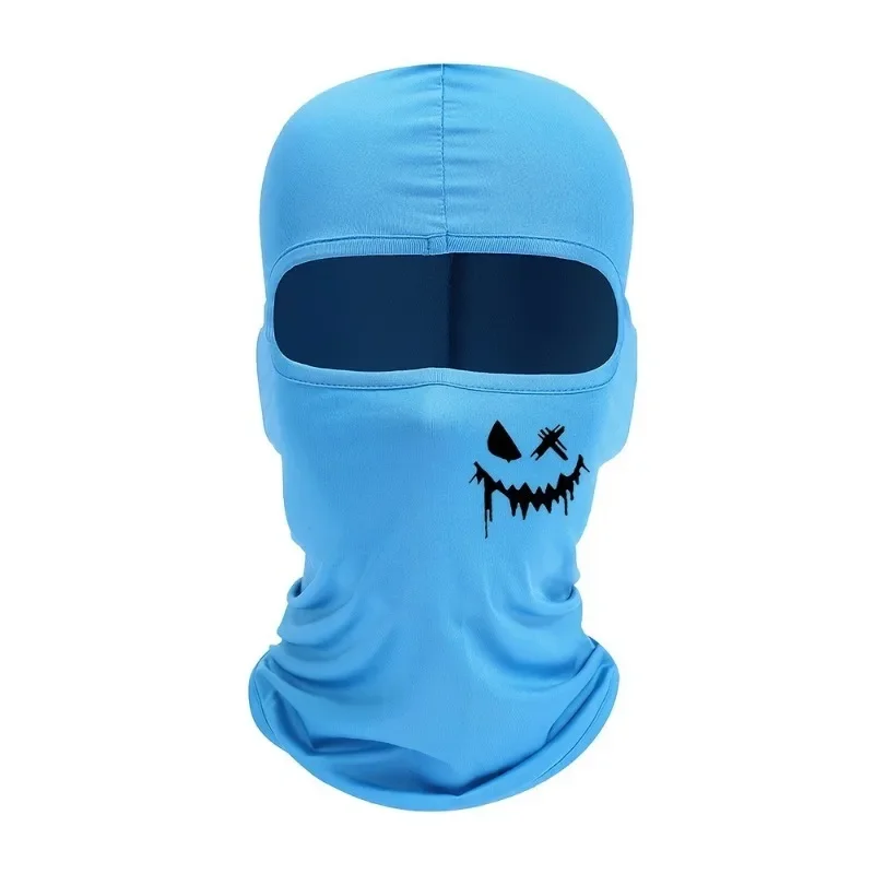 2 Stück/1 Stück Skimaske mit lächelndem Gesichtsmuster, Sturmhaube für Herren, Outdoor-Radfahren, UV-Schutz, winddichter Schal für Snowboard – Detail 7