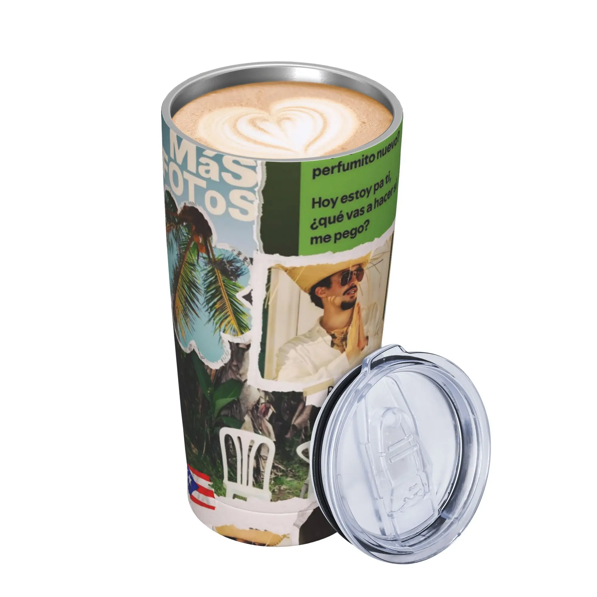 Bad Bunny DTMF Tour 2026 Insulated Tumbler with Straws  Stainless Steel Coffee Mugs Office Home Car Bottle Cups 20oz