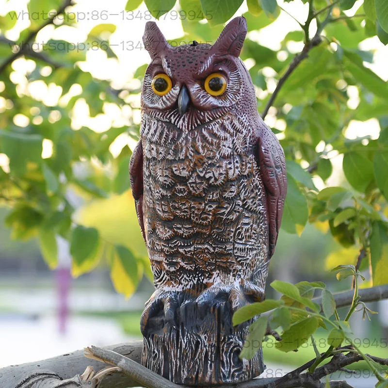 

Хит продаж, новинка Amazon, отпугивающая птица Сова, пластиковая имитация сада, декоративное украшение в виде животных, в наличии.