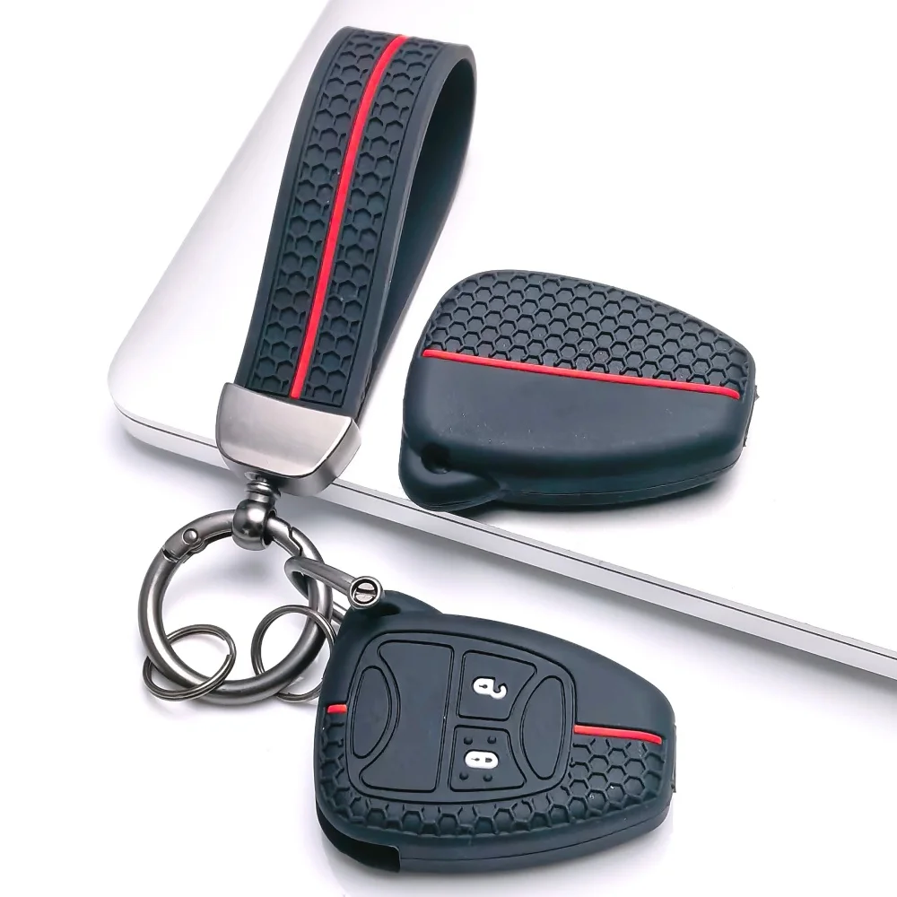 Keychain For Dodge Avenger Caliber For Jeep Grand Cherokee Compass Patriot For Chrysler 300c Voyager PT Cruiser Key Case Cover