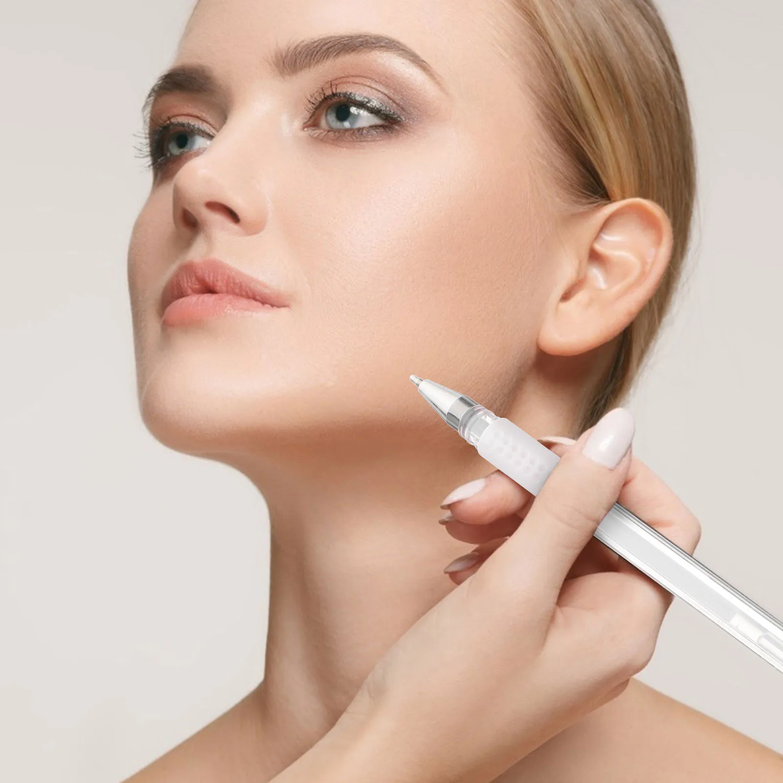 Eyebrow Microblading Marker Pen with Refills White and Pink Tattoo Stencil Pen for Skin Marking Precision Brow Mapping Tool