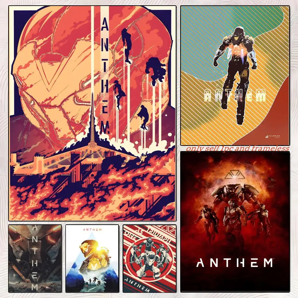 Javelins ARPG Game ANTHEM Poster Self-adhesive Painting with prints Home bedroom living room decoration