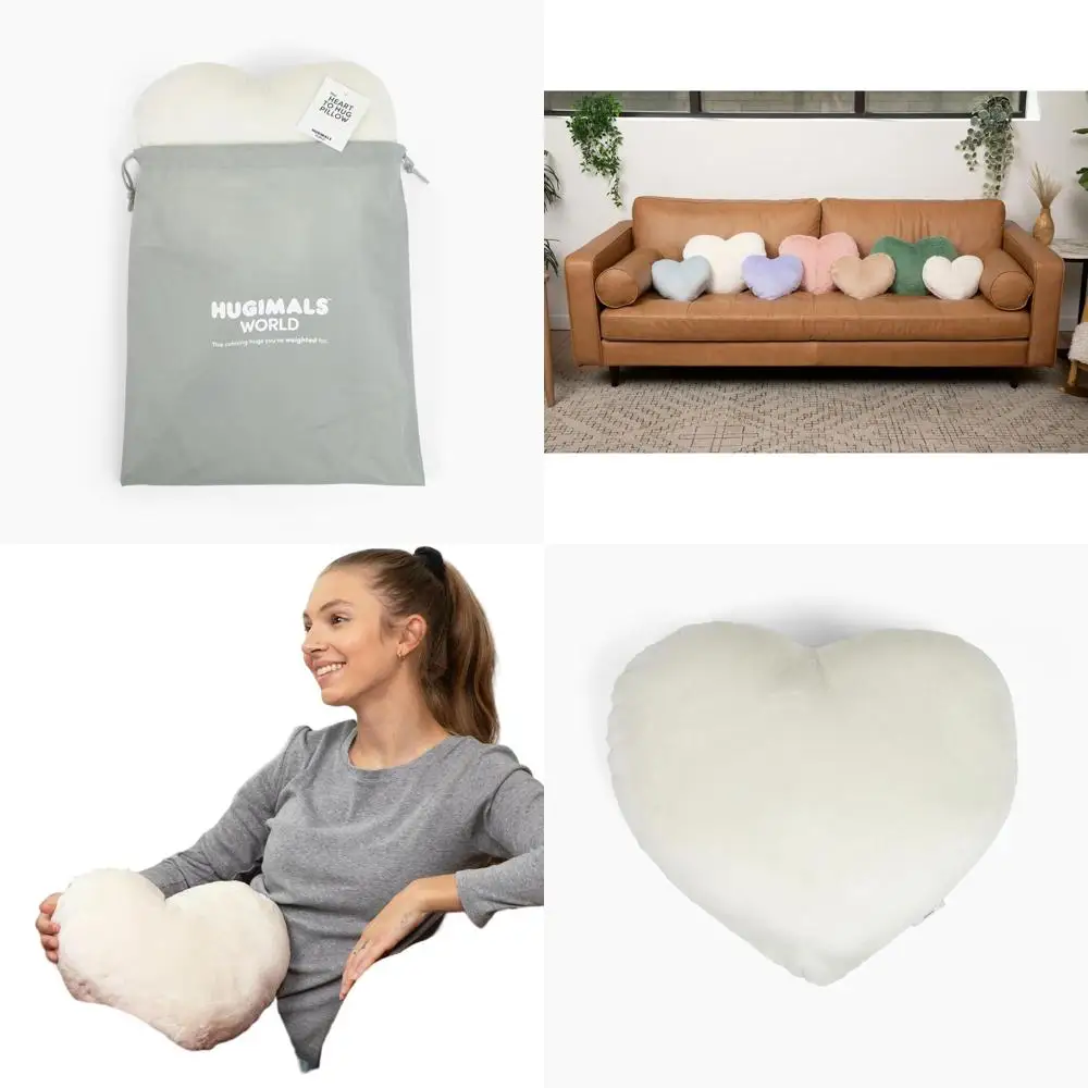 

Подушка-сердце с утяжелением 2,3 кг (5 фунтов) для комфорта, релаксации и сна – идеальный подарок для продуманных покупателей и подростков