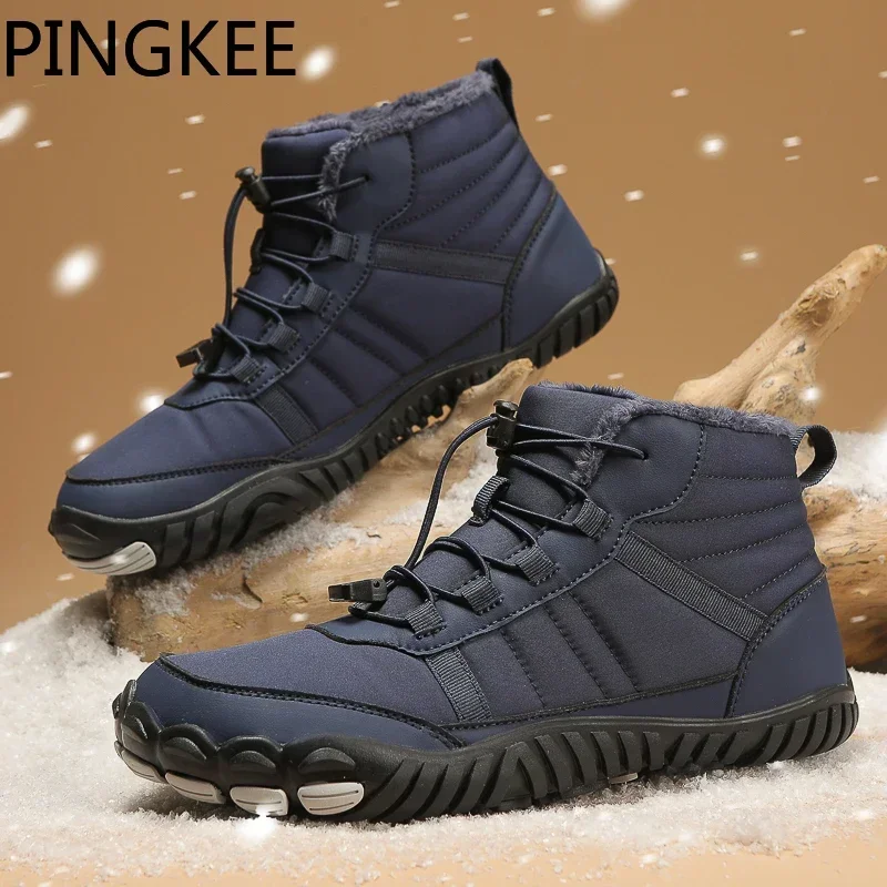 PINGKEE VENOCON Barefoot Shoes Men Women Wide ToeBox Fit Winter Thermal Athletic Minimalist Sneakers Snow Boots Feet Footwear