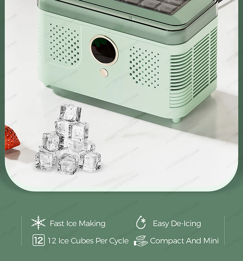 

100V-230V Portable Small Ice Maker Mini Home Dormitory Office Camping 12V Car Cube Automatic Ice Making Box ICe Machine