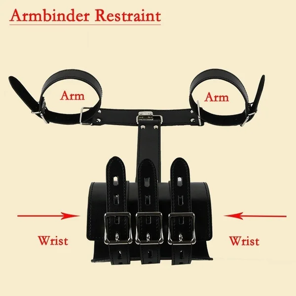 Armbinder contenção punhos de mão bondage para escravo bondage engrenagem pulso tornozelo restrições