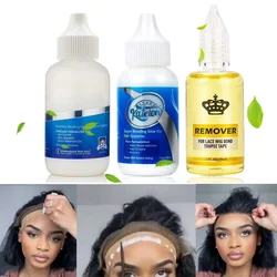 pegamento para pelucaspegamento de pelucas pegamento lace frontal Adhesivo impermeable para pelucas, pegamento de encaje para pelucas, agarre fuerte, pegamento Invisible para peluquín + PALO de cera para el cabello