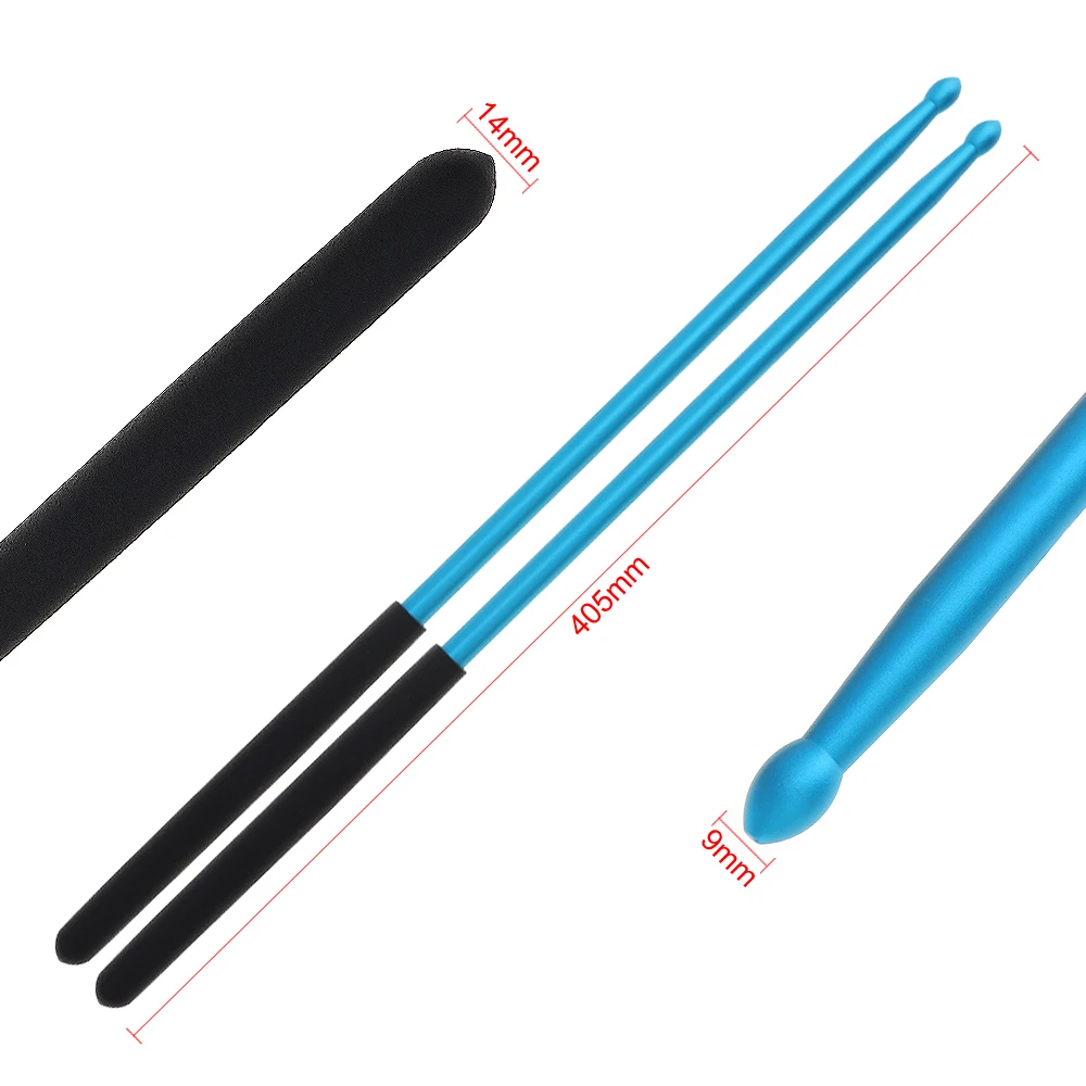 2Pcs 5A Aluminium Alloy Drum Sticks for Jazz Drum and Dumb Drum Pad Practicing Strength Endurance Exercises