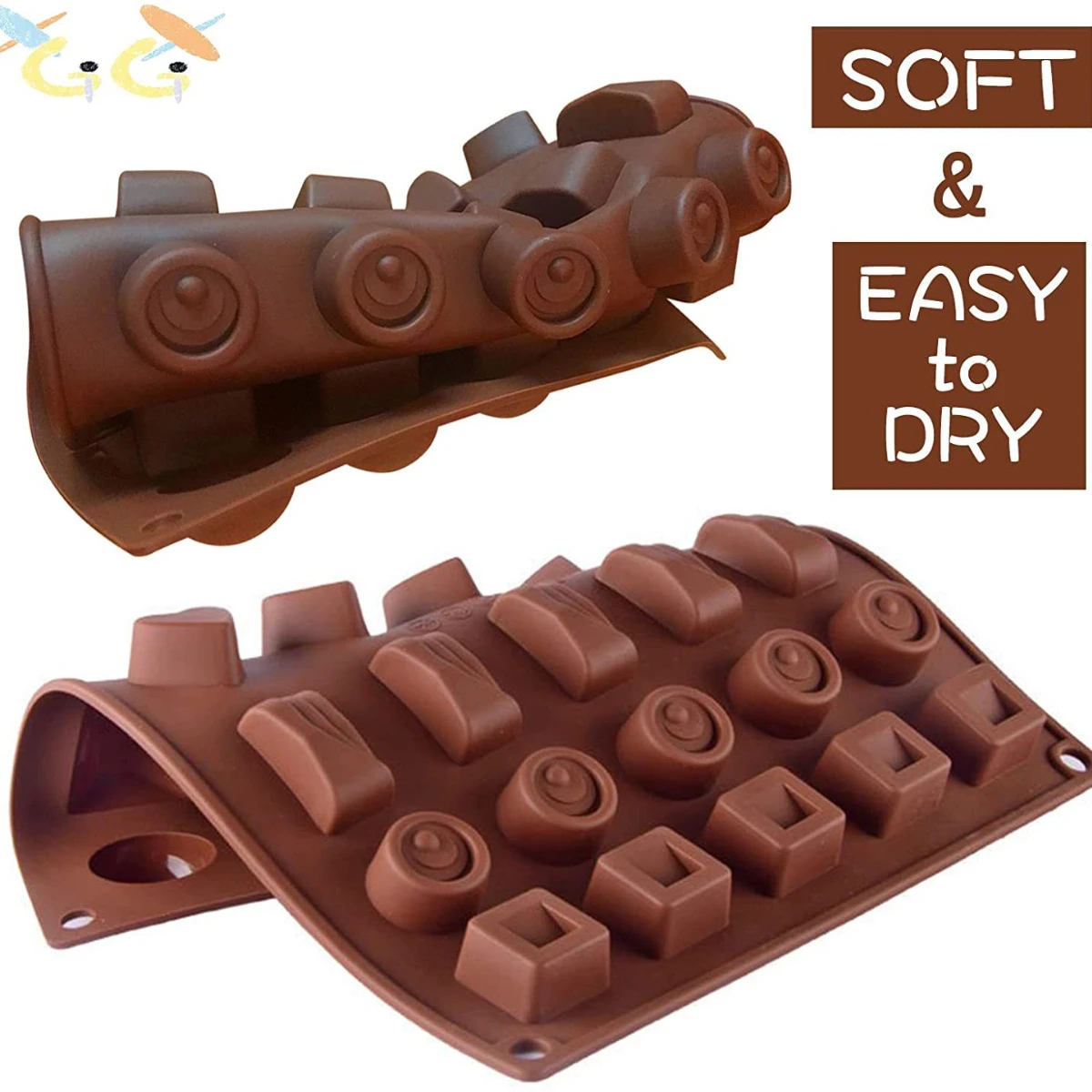 1pcs 30 Cavity Chocolate Bar Mold Large Capacity 3D Silicone Candy Pastry Baking Tools Multiple Shapes Chocolate DIY Baking Mold