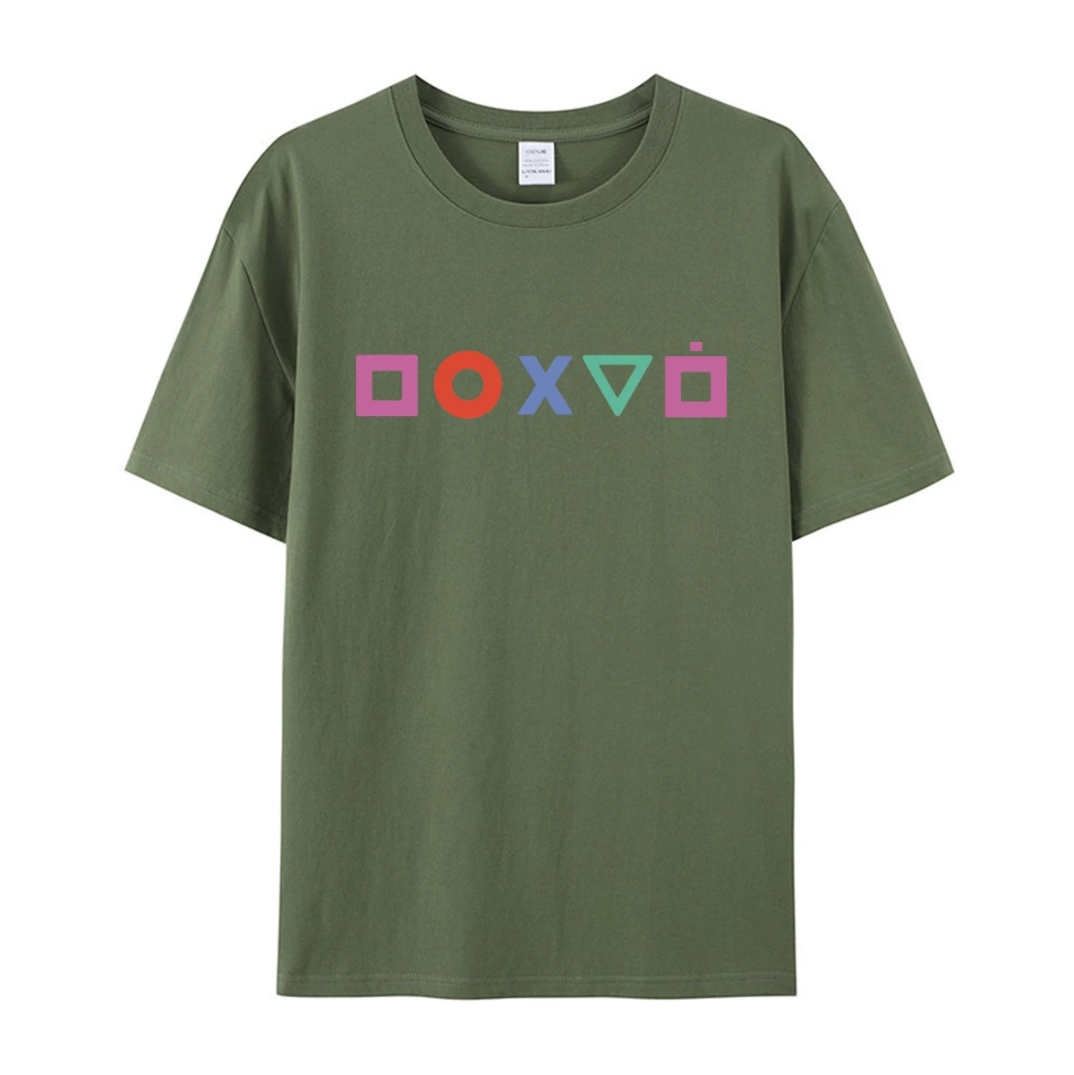 Mint Green Unisex 100% Cotton Shirt Summer Cool Elegant Tee Classic Boutique Simple Design Four Seasons Unisex Large T-Shirt