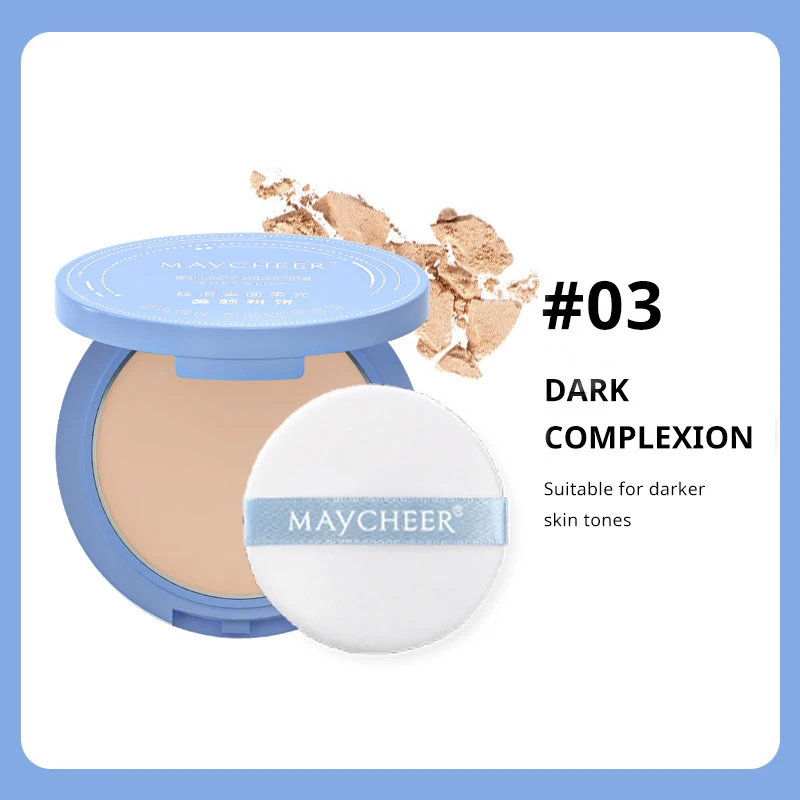 2024 MAYCHEER Oil Control Matte Face Powder Long Lasting Setting Powder Face Makeup with Mirror Pressed Powder