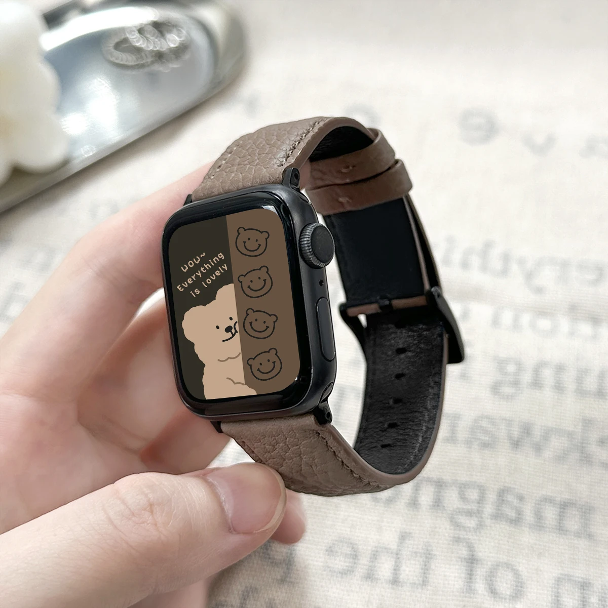 Leather Band For Apple Watch 10 42mm 46mm 9 8 7 41/45mm PU Leather Strap 38/42/40mm/44mm Ultra 49mm Bracelet iWatch SE 6 5 4 3