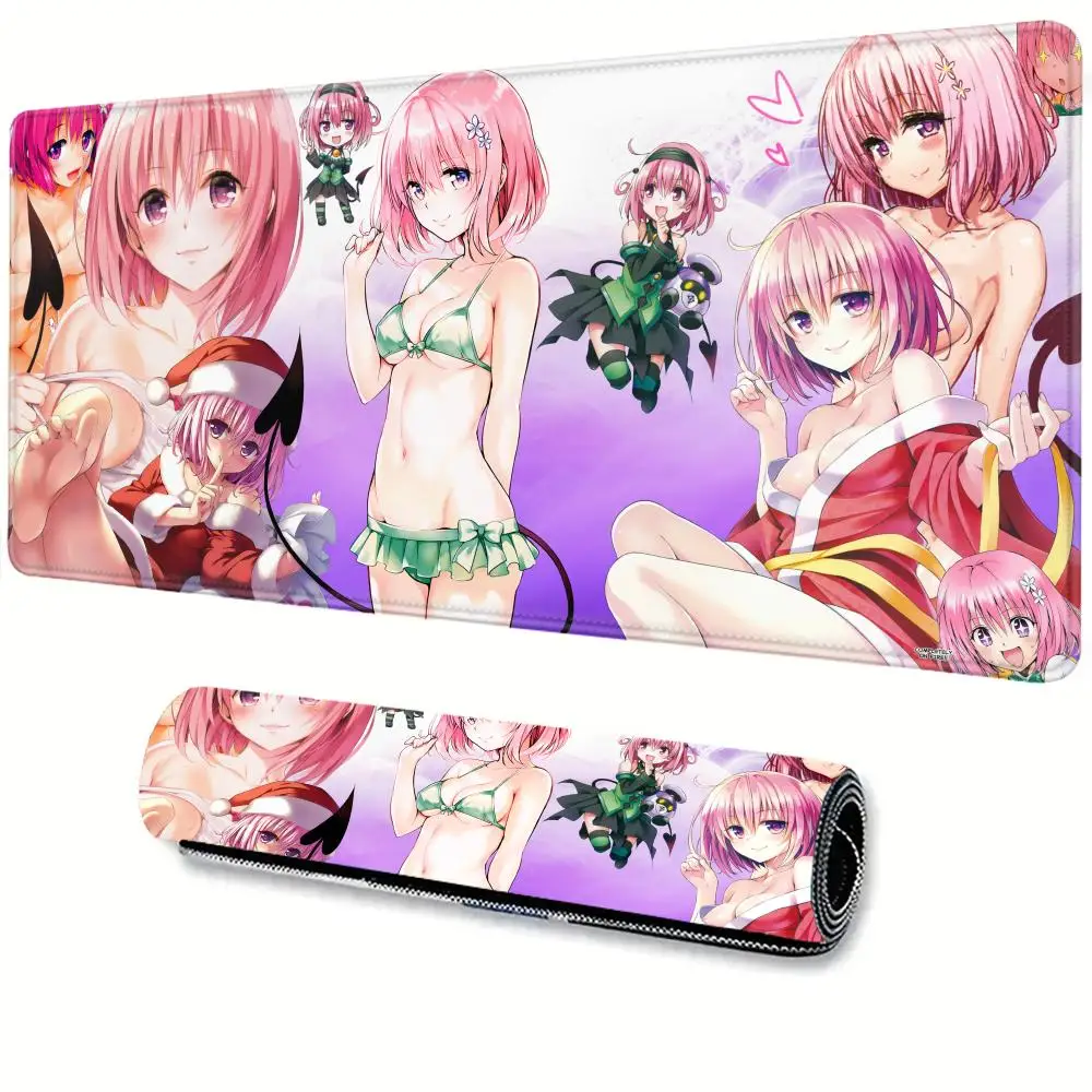 

To Love-Ru Mouse Pad Keyboard Desk Mats, Kawai Rubber, Non-Slip Desk Mat, XXL90x40cm