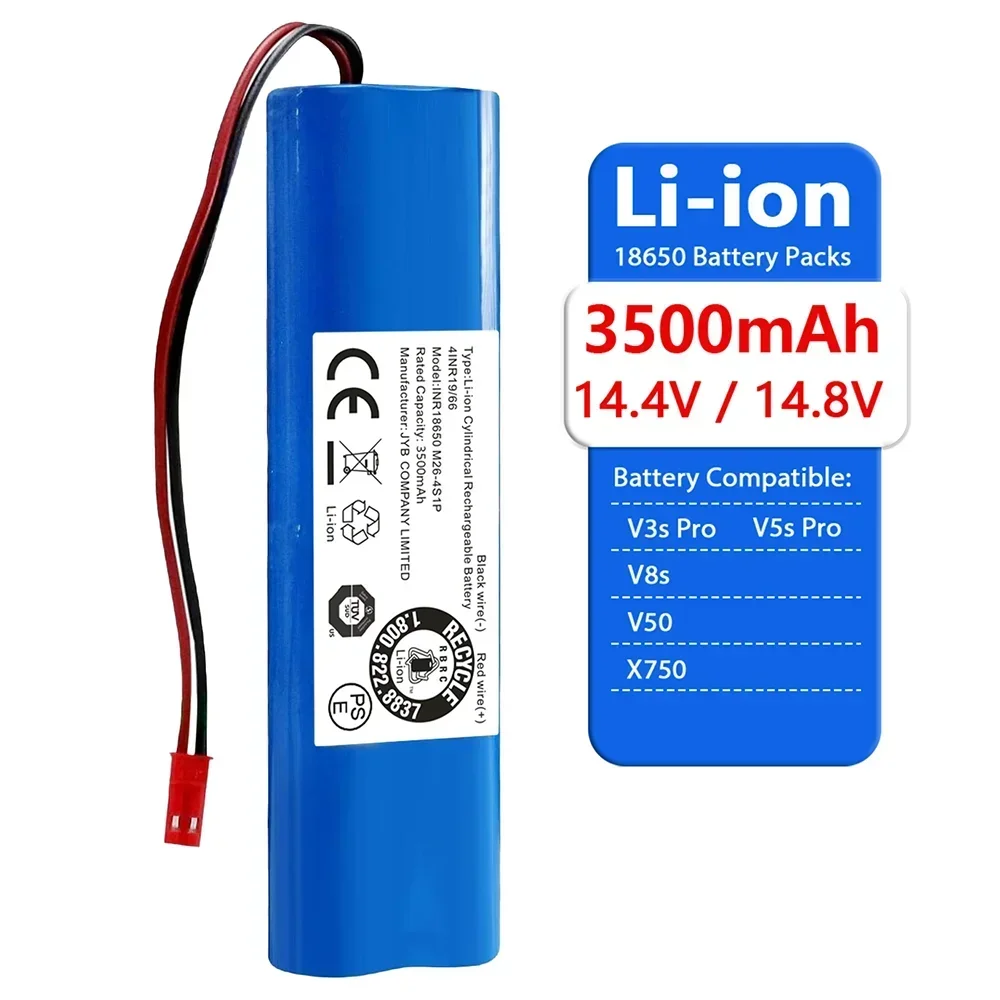 

Высокоемкостная аккумуляторная батарея 3500 мАч, совместимая с ILIFE V3s Pro, V5s Pro, V8s, V50, X750, перезаряжаемые литий-ионные элементы