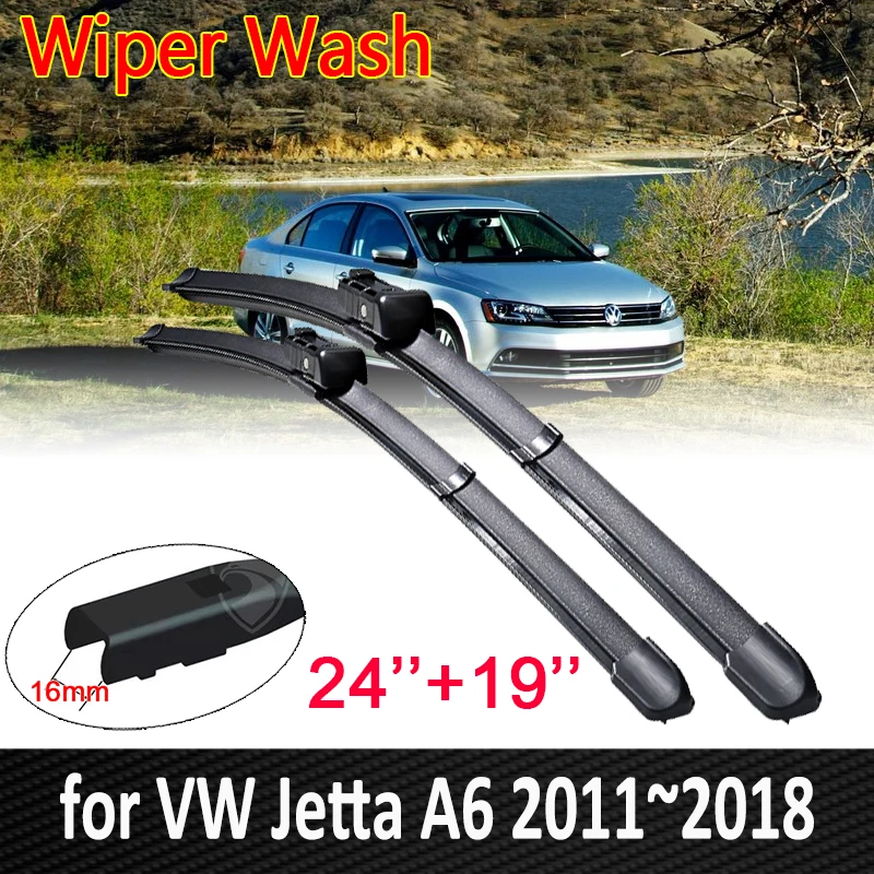 for Volkswagen VW Jetta A6 5C6 Mk6 6 2011~2018 Car Wiper Blade Front Windscreen Windshield Brushes 2012 2013 2014 Car Goods