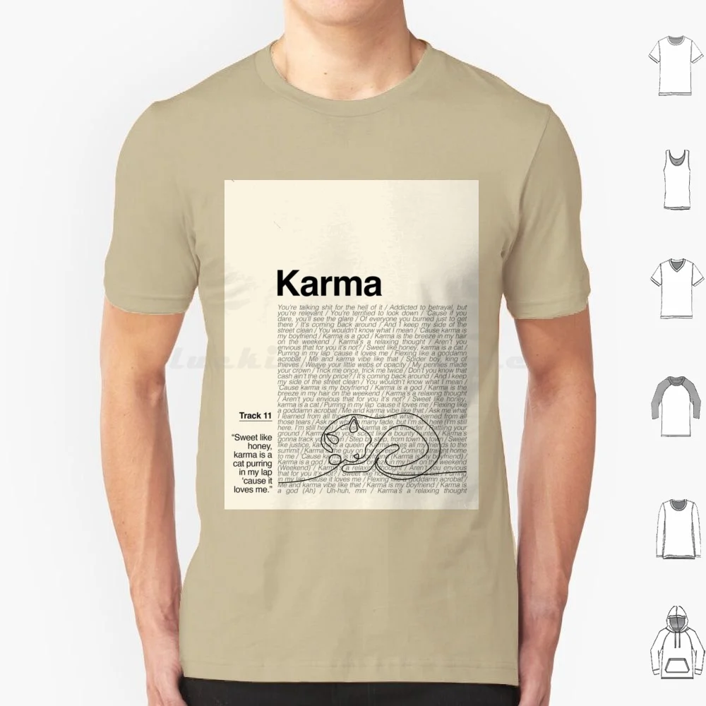 Karma T Shirt Men Women Kids 6xl Music Singer Musician Fearless Speak Now Red 1989 Reputation Lover Folklore Evermore Midnights