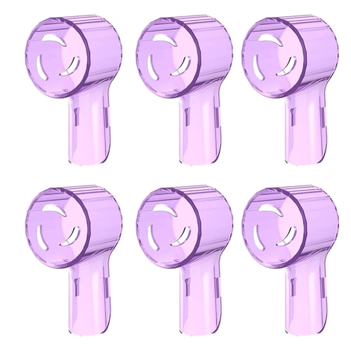 6 Pack Toothbrush Heads Dustproof Cover Compatible for Oral B, Fits for Oral-B IO Series, Convenient Travel, Purple